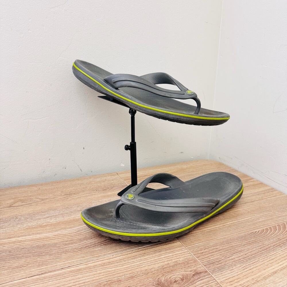 Crocs Gray And Green Flip Flop Sandals Men’s Size 13